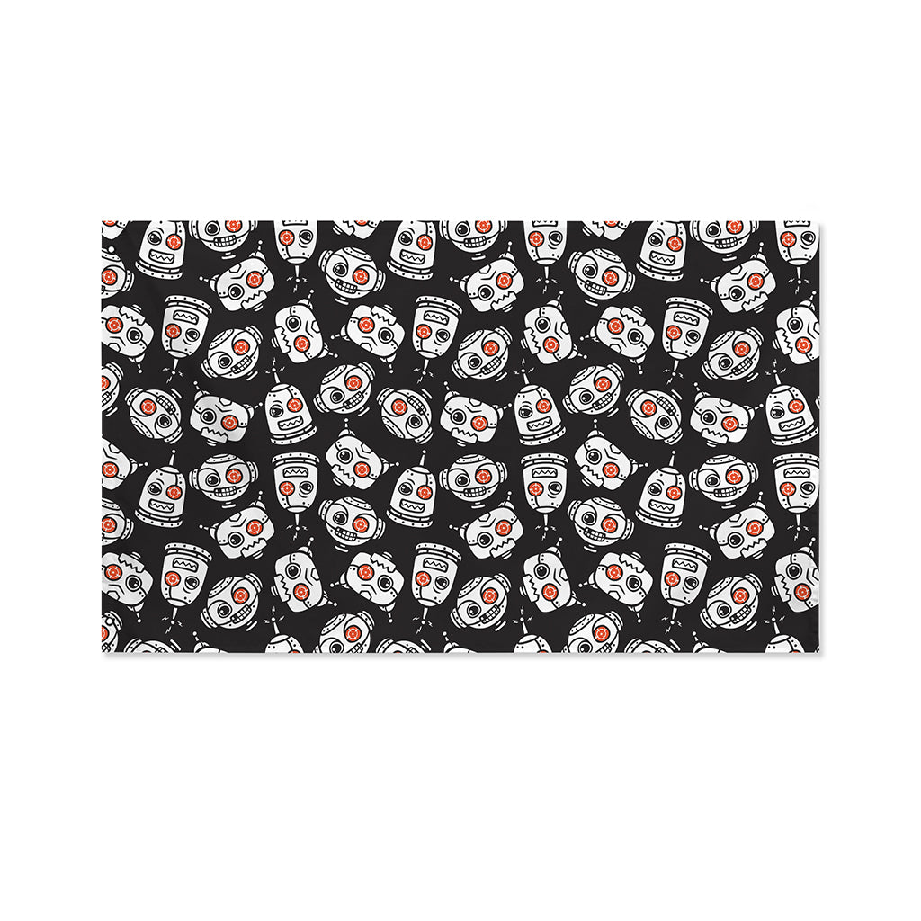 Angry Robot Pattern Print Polyester Flag