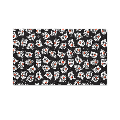 Angry Robot Pattern Print Polyester Flag