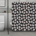 Angry Robot Pattern Print Polyester Shower Curtain