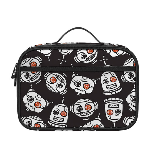 Angry Robot Pattern Print Portable Lunch Bag