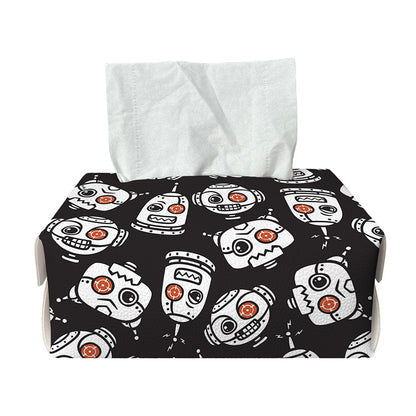 Angry Robot Pattern Print Rectangle Tissue Box Cover
