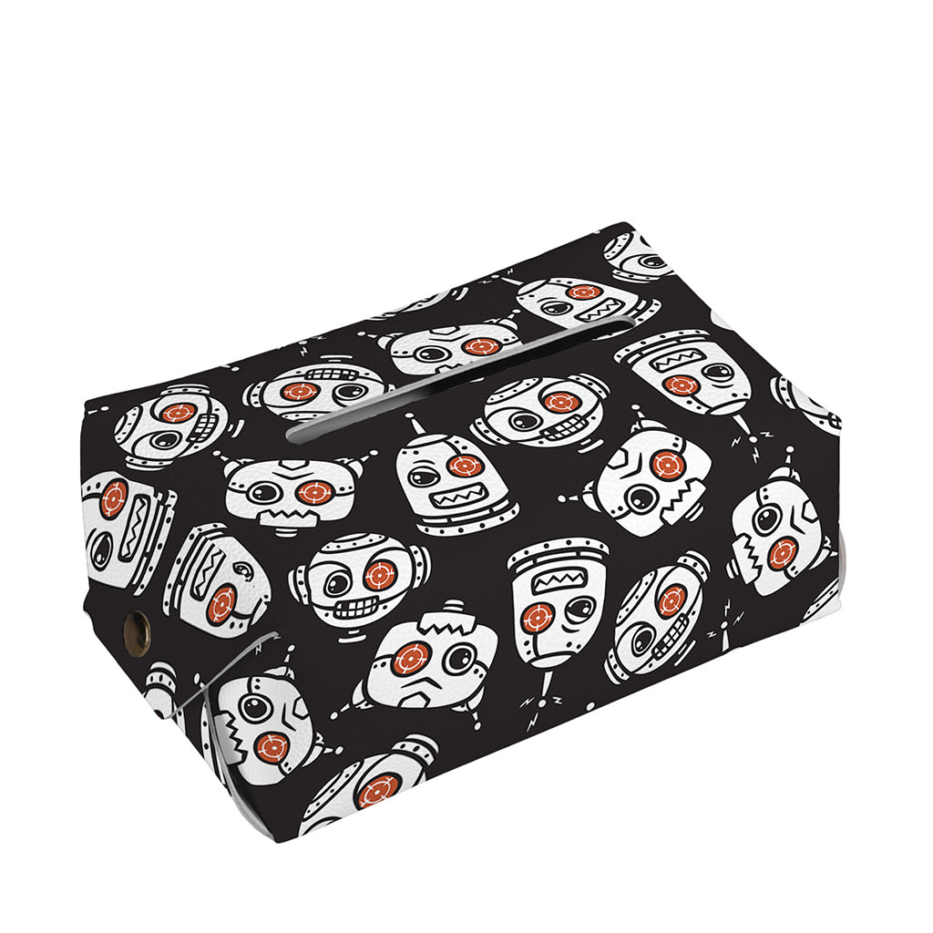 Angry Robot Pattern Print Rectangle Tissue Box Cover