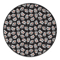 Angry Robot Pattern Print Round Floor Mat