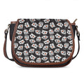 Angry Robot Pattern Print Saddle Bag