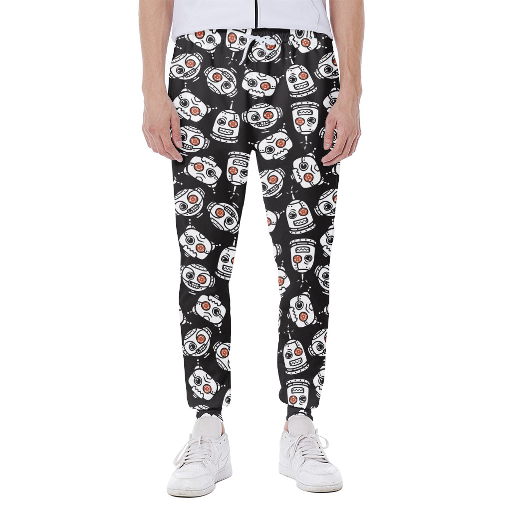 Angry Robot Pattern Print Scuba Joggers