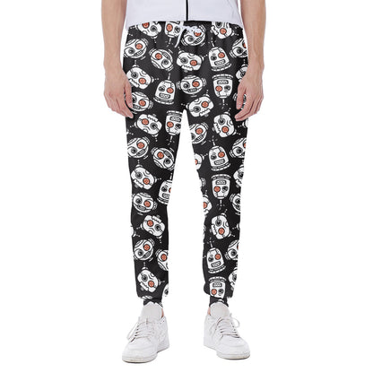Angry Robot Pattern Print Scuba Joggers