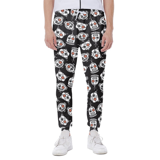 Angry Robot Pattern Print Scuba Joggers