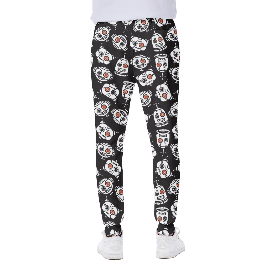 Angry Robot Pattern Print Scuba Joggers