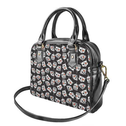 Angry Robot Pattern Print Shoulder Handbag