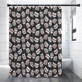 Angry Robot Pattern Print Shower Curtain