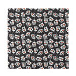 Angry Robot Pattern Print Silk Bandana