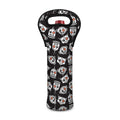 Angry Robot Pattern Print Single Neoprene Wine Tote