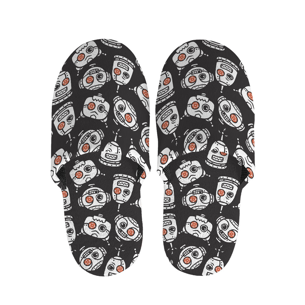 Angry Robot Pattern Print Slippers