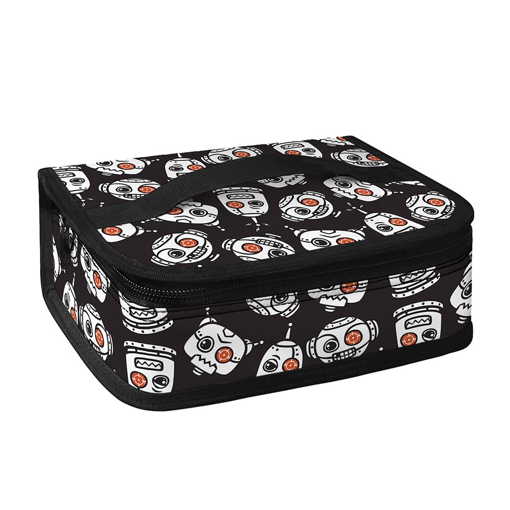 Angry Robot Pattern Print Small Lunch Bag