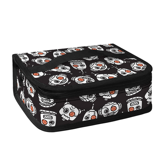Angry Robot Pattern Print Small Lunch Bag