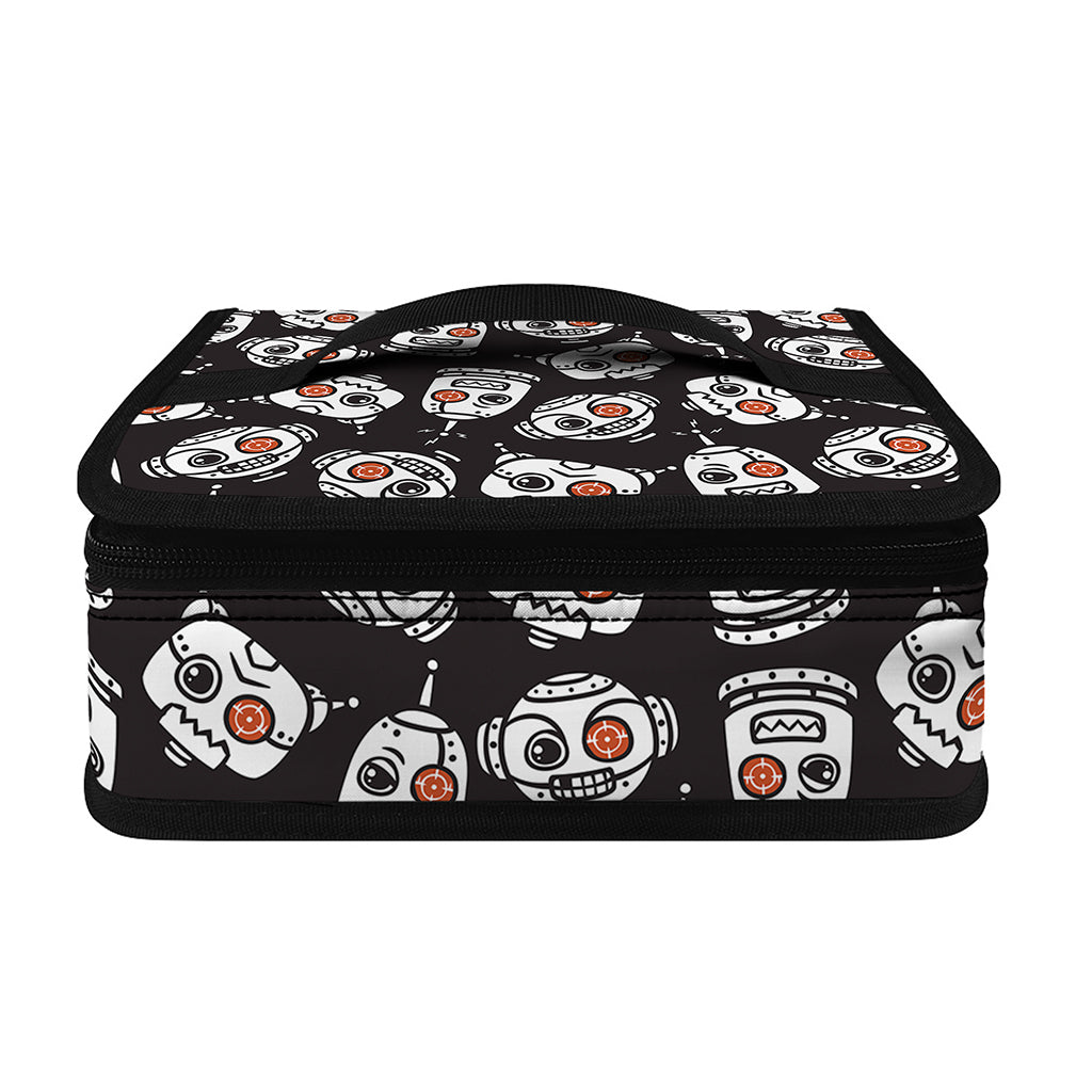 Angry Robot Pattern Print Small Lunch Bag