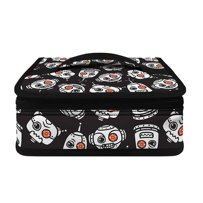 Angry Robot Pattern Print Small Lunch Bag