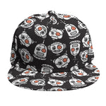 Angry Robot Pattern Print Snapback Cap