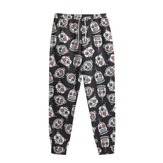 Angry Robot Pattern Print Sweatpants
