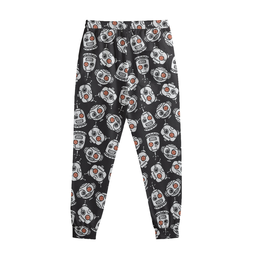 Angry Robot Pattern Print Sweatpants