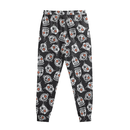 Angry Robot Pattern Print Sweatpants