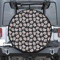 Angry Robot Pattern Print Tire Cover