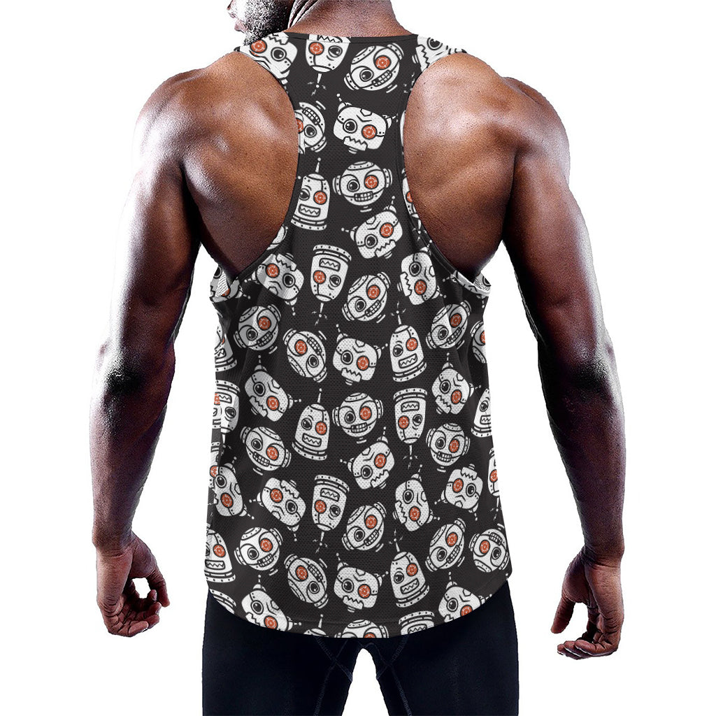 Angry Robot Pattern Print Training Tank Top