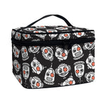Angry Robot Pattern Print Travel Makeup Bag