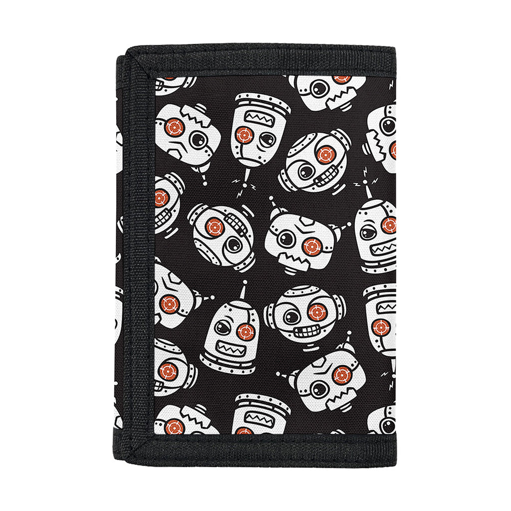 Angry Robot Pattern Print Trifold Wallet
