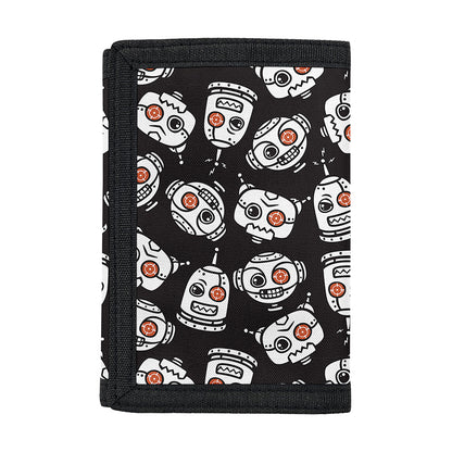 Angry Robot Pattern Print Trifold Wallet