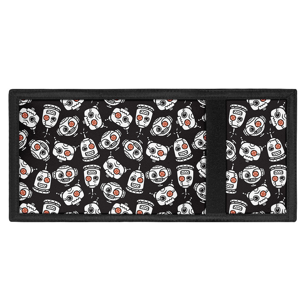 Angry Robot Pattern Print Trifold Wallet