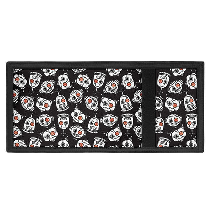 Angry Robot Pattern Print Trifold Wallet