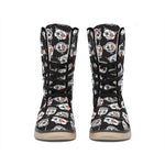 Angry Robot Pattern Print Winter Boots