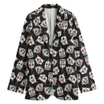 Angry Robot Pattern Print Women's Blazer