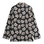 Angry Robot Pattern Print Women's Blazer