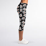 Angry Robot Pattern Print Women's Capri Leggings