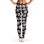 Angry Robot Pattern Print Women's Leggings