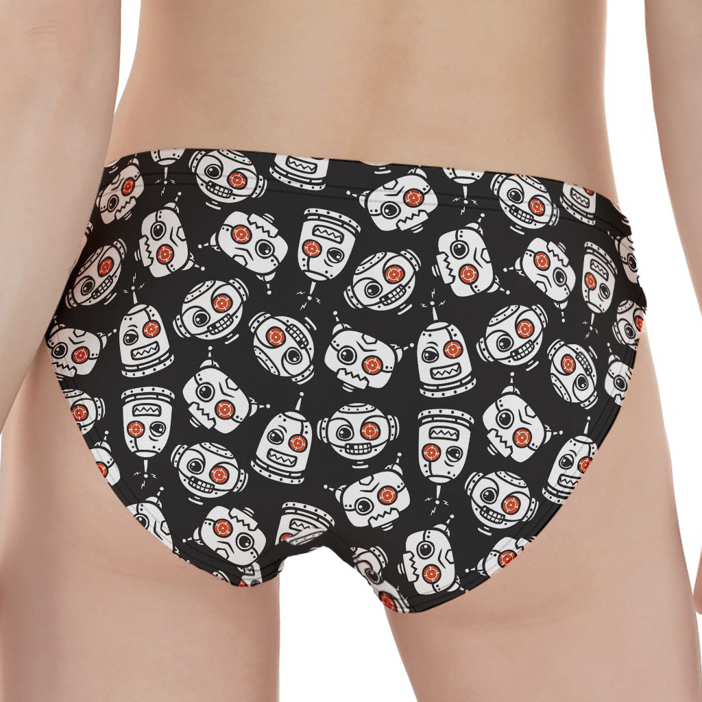 Angry Robot Pattern Print Women's Panties