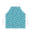 Angry Shark Pattern Print Adjustable Apron