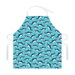 Angry Shark Pattern Print Adjustable Apron