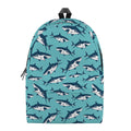 Angry Shark Pattern Print School Backpack