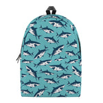 Angry Shark Pattern Print Backpack