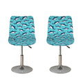 Angry Shark Pattern Print Bar Stool Covers
