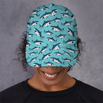 Angry Shark Pattern Print Baseball Cap