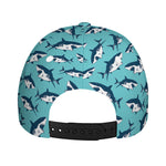 Angry Shark Pattern Print Baseball Cap