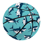 Angry Shark Pattern Print Basketball