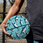 Angry Shark Pattern Print Basketball