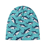 Angry Shark Pattern Print Beanie