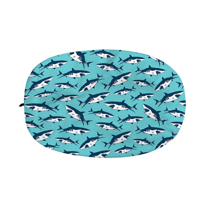 Angry Shark Pattern Print Car Side Mirror Covers