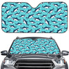 Angry Shark Pattern Print Car Windshield Sun Shade